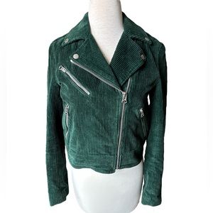 Rag & Bone 100% Cotton Mercer Corduroy Cropped Moto Jacket